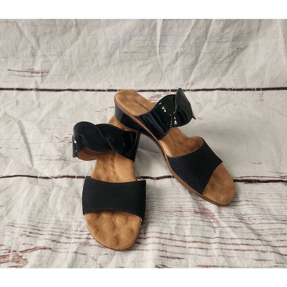 Walking Cradles Slid One Two Strap Heeled Sandal Size 9N - Picture 1 of 7